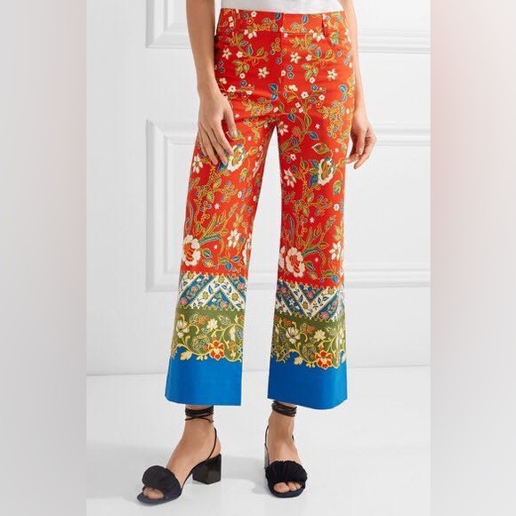 NWT Tory Burch Dayton Crop Pant in Samba Batik Floral - Picture 4 of 14
